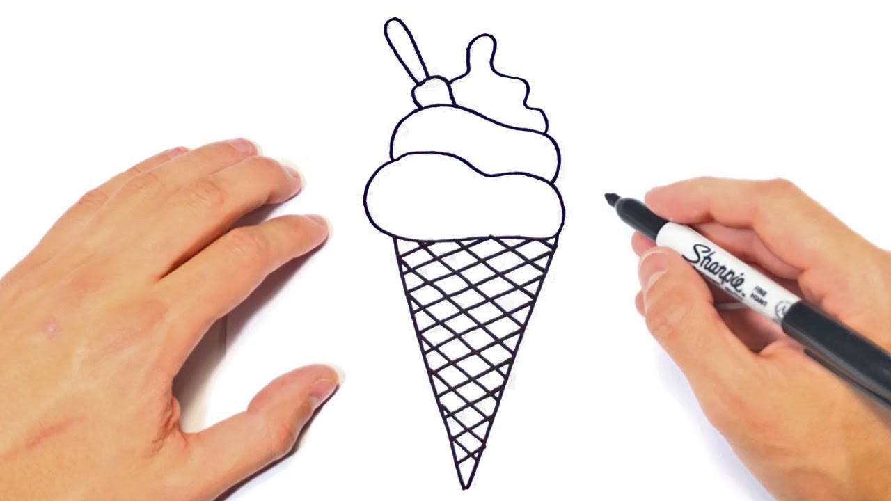 How to draw a Ice Cream Step by Step | Ice Cream Drawing Lesson 