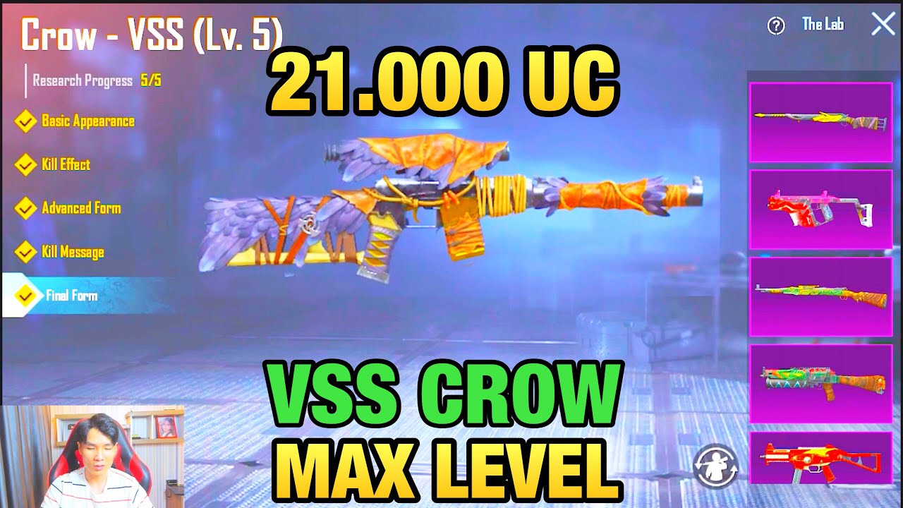 21.000 UC - Upgrade VSS CROW Max Level | PUBG MOBILE 