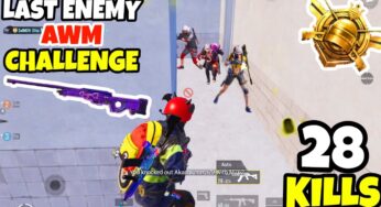 ?Using Only AWM in The Last Enemy Challenge in PUBG Mobile • (28 KILLS) • PUBGM (HINDI)