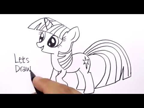 VERY EASY ! how to draw MY LITTLE PONY for KIDS 