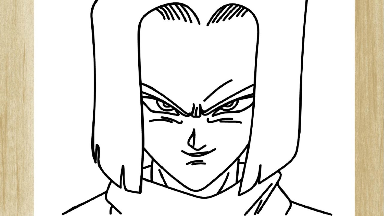 COMO DESENHAR O ANDROID 17 DE DRAGON BALL SUPER FACILMENTE 