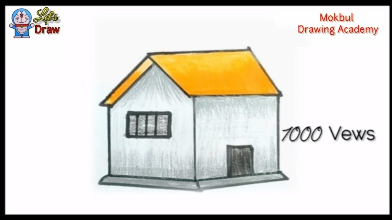 How to draw a house //for easy step by. 2