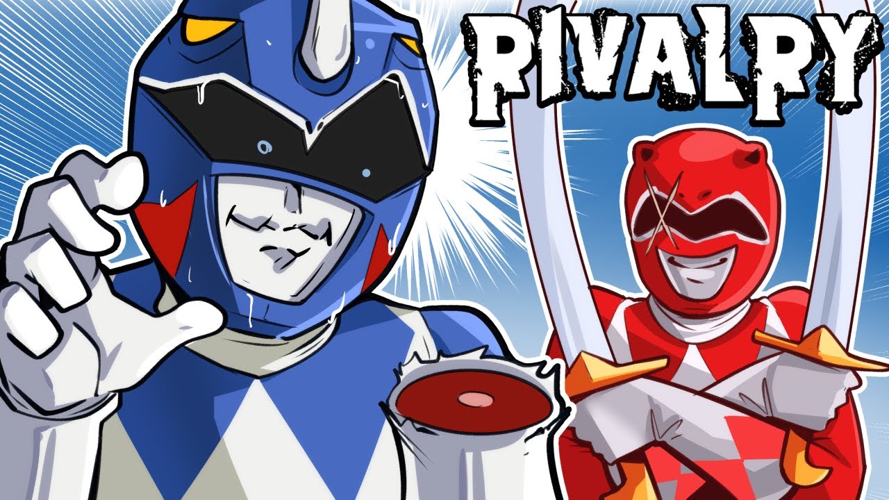 BLUE VS RED POWER RANGERS! - Rivalry (Cartoonz Vs H2ODelirious) 