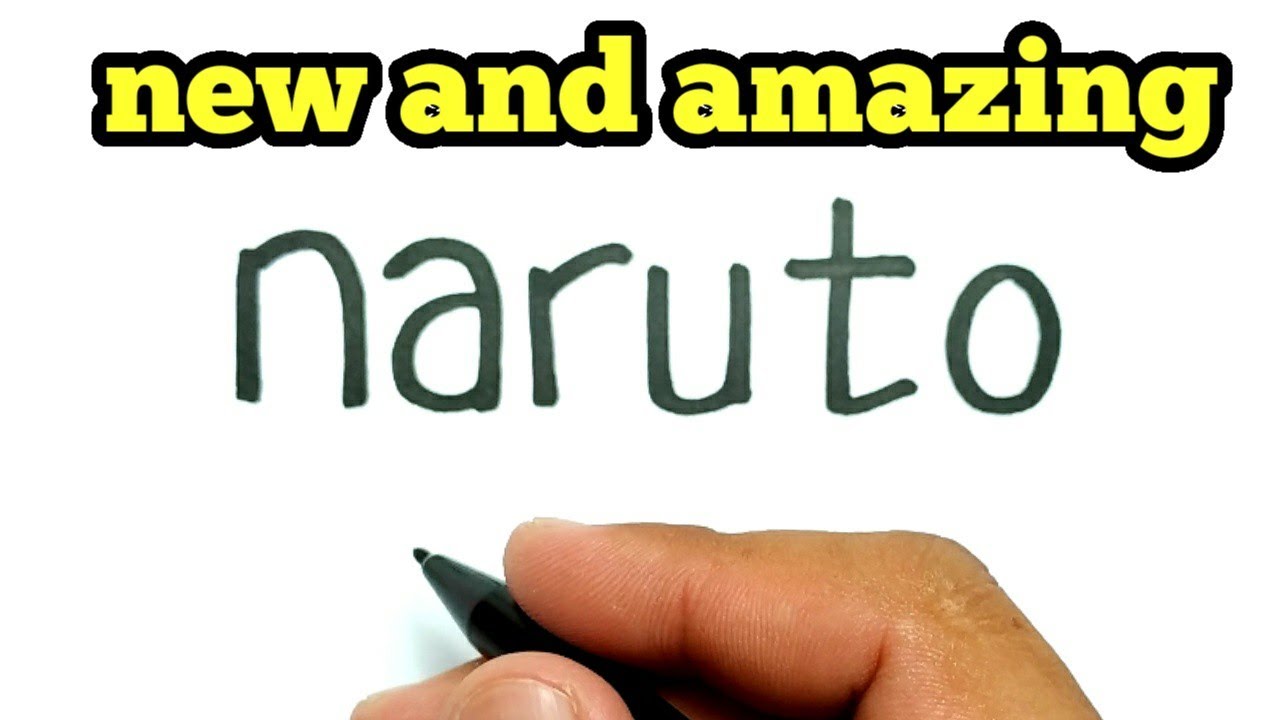 VERY EASY, How to turn words NARUTO into cartoon for kids 