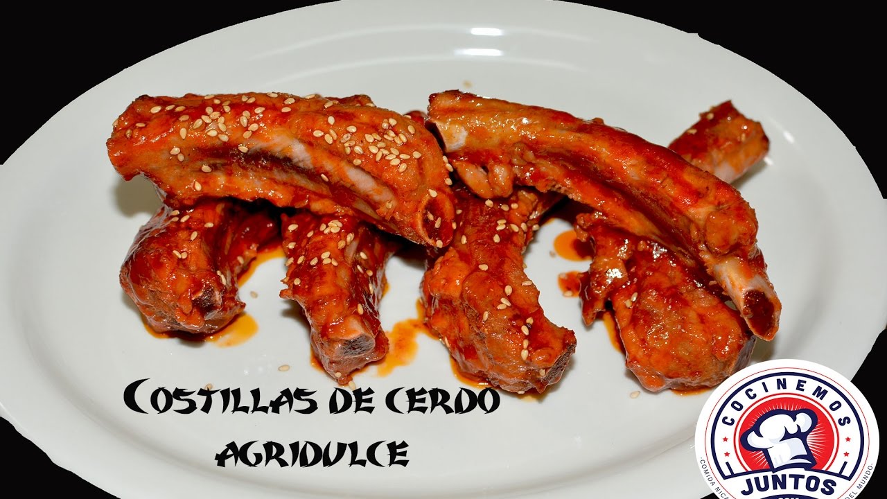 Costillas de cerdo agridulce ??‍? comida china 