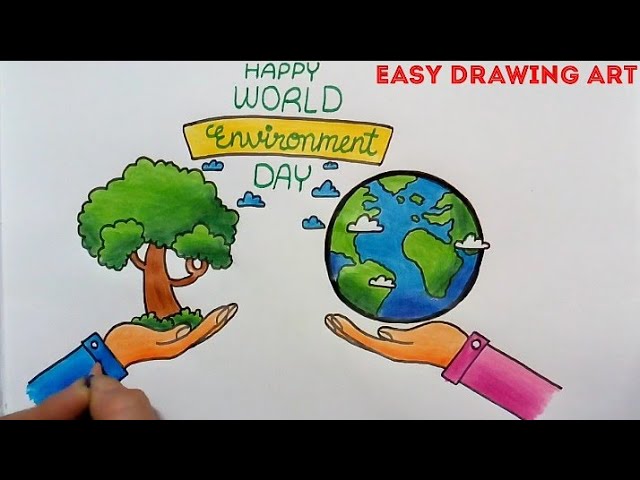 How To Draw Environment Day Poster Drawing Save Environment Save Earth Drawing