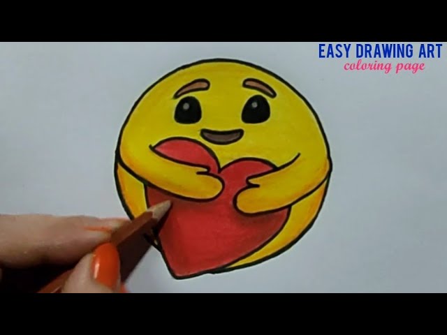 how to draw Care emoji || facebook coronavirus care emoji reactions drawing 