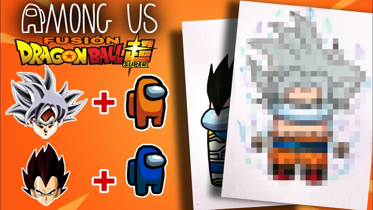 FUSIONANDO PERSONAJES DE AMONG US | GOKU ULTRA INSTINTO | VEGETA | FUSION ART CHALLENGE | CunsArt 