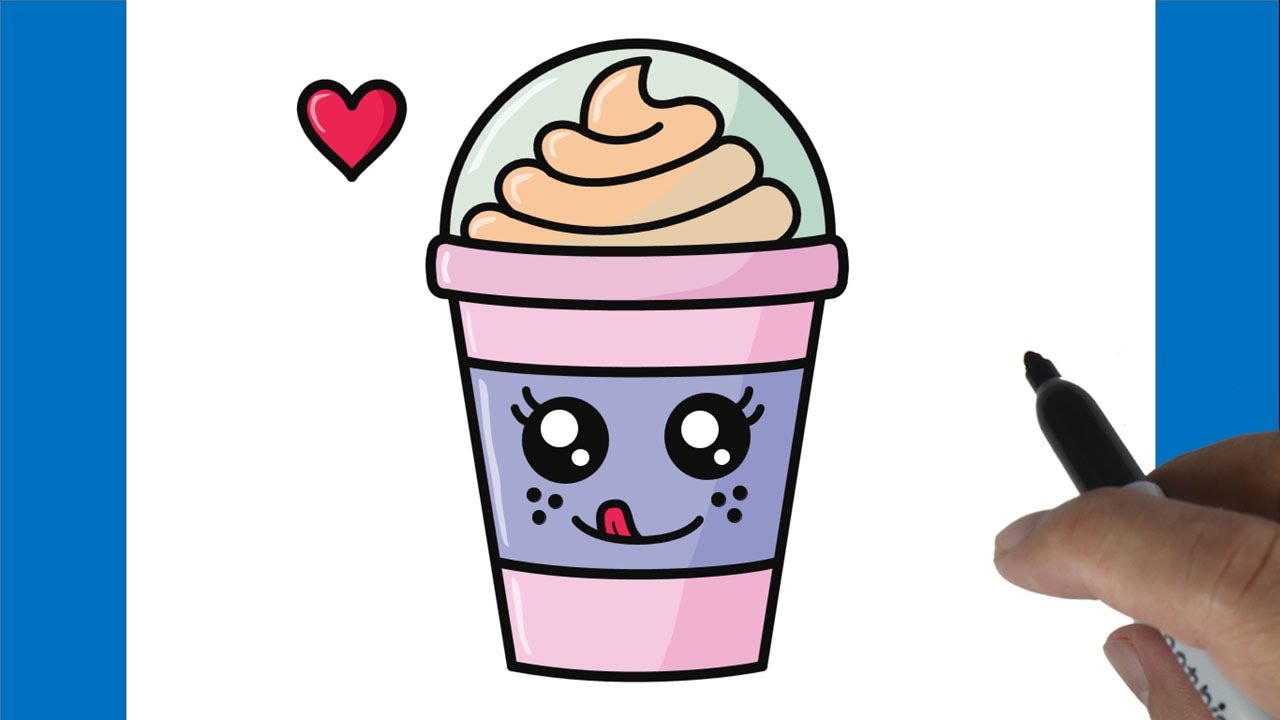 How To Draw A Cute Ice Cream Cup