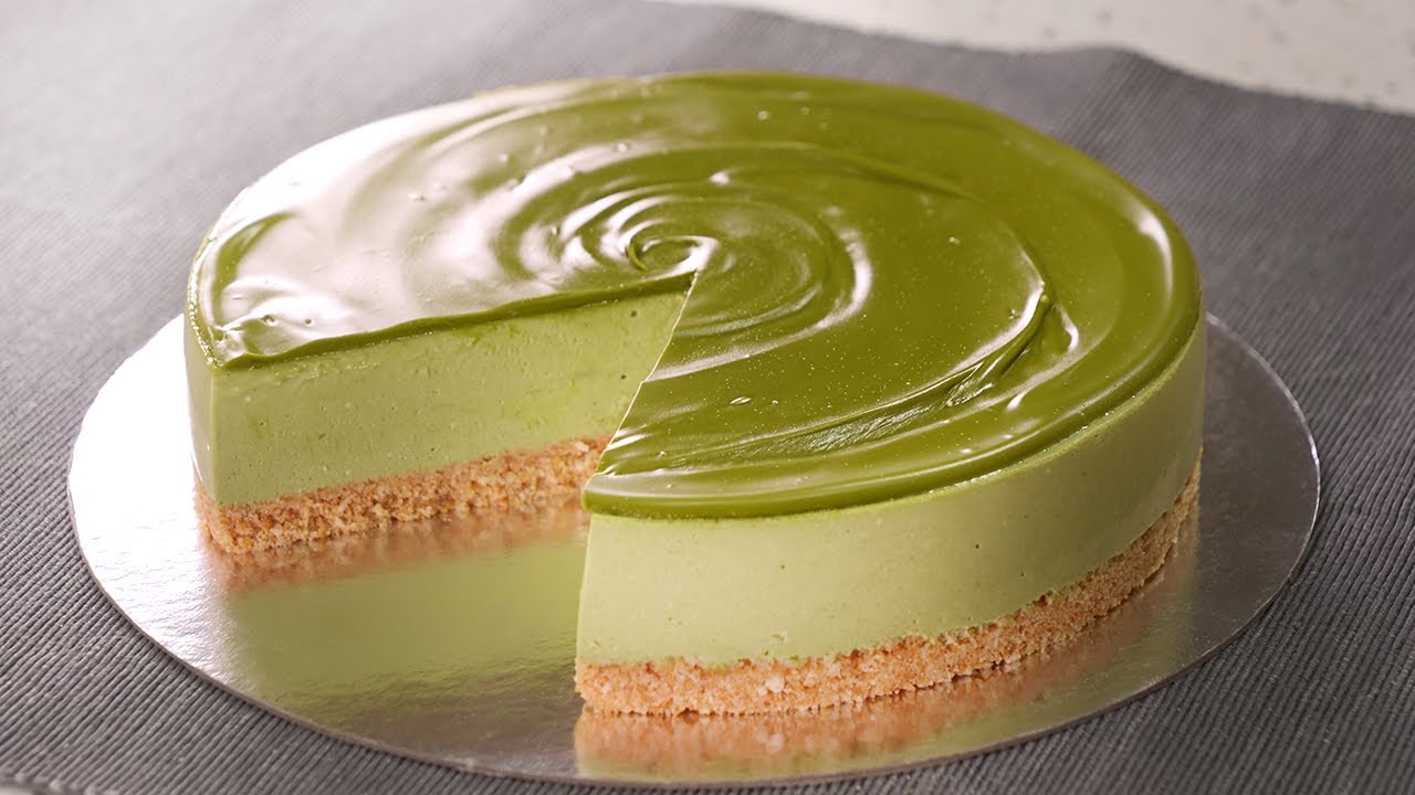 Tarta de Té Matcha fácil y deliciosa hecha Sin Horno! 