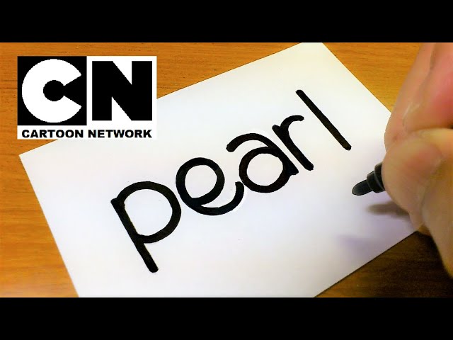 How to turn words PEARL（Steven Universe｜CARTOON NETWORK）into a cartoon - How to draw doodle art 