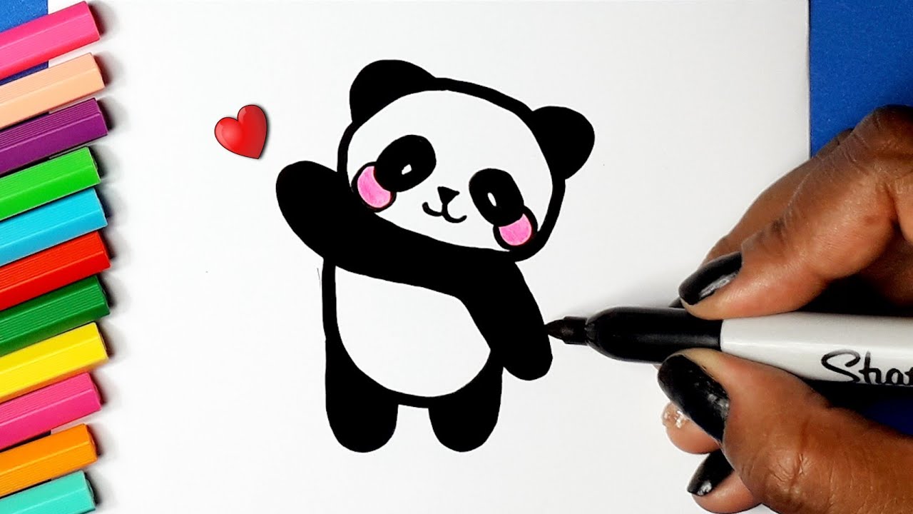 Como desenhar Panda fofo Kawaii | Desenho para desenhar - Drawing to Draw 