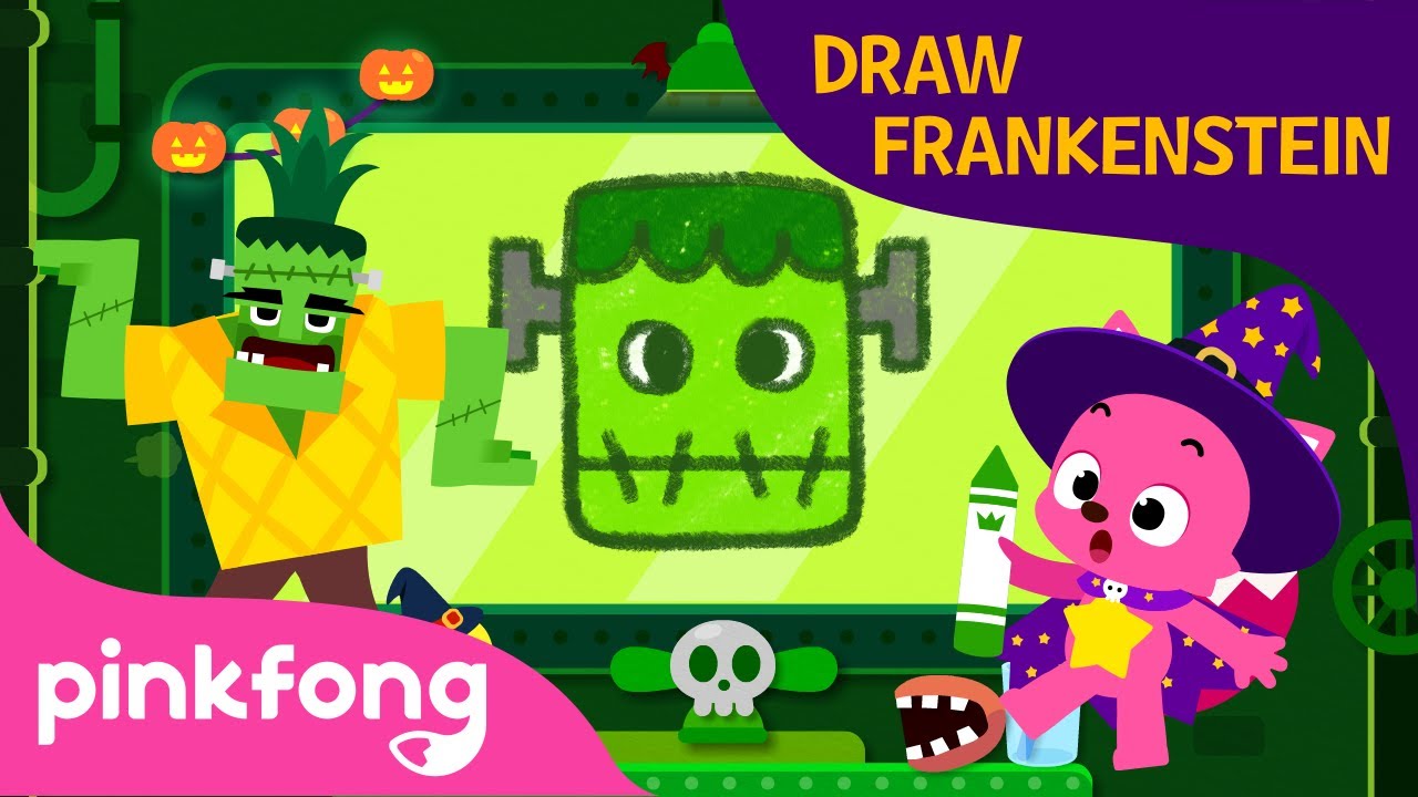 Ghost on the Coast & Draw Frankenstein | Halloween Songs | How to Draw | Pinkfong Songs for Children 