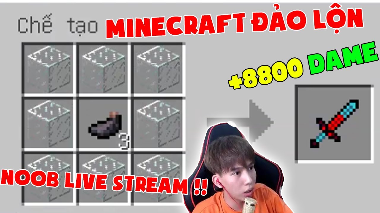 Minecraft Live Stream #1 : Chế Tạo Kiếm Vip Trong Minecraft Đảo Lộn ?? 