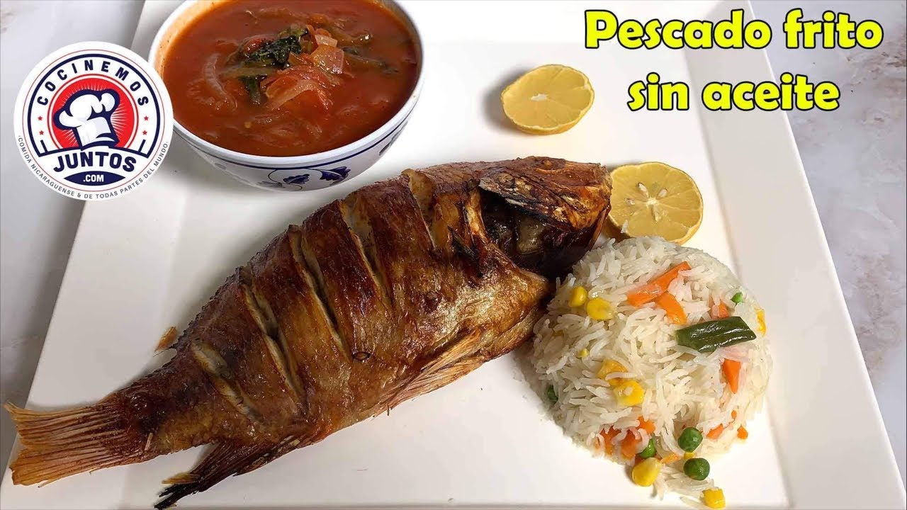 Pescado frito sin aceite/Receta saludable/ Sorteo #2 