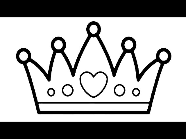 how to draw princess crown drawings painting rainbow colours very easy draw...