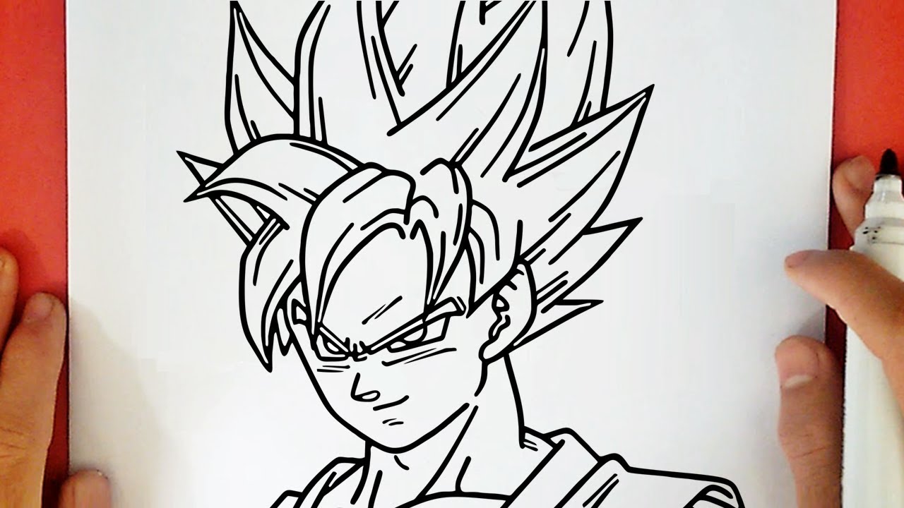 COMMENT DESSINER GOKU SUPER SAIYAN BLUE DE DRAGON BALL SUPER 