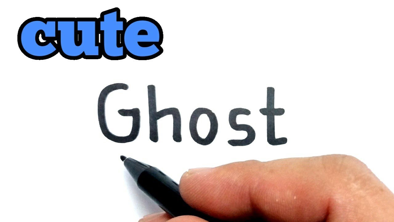 SPECIAL HALLOWEEN , how to turn words GHOST into cute ghost 