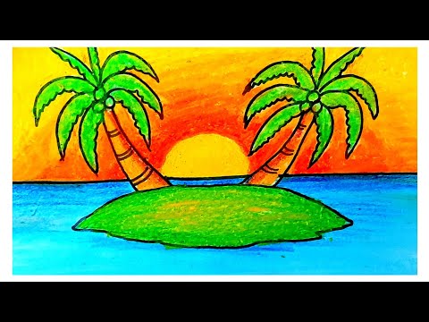 Featured image of post Tree Scenery Drawing Easy - How to draw simple scenery for beginners | drawing sunset scenery.