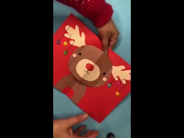 Easy Pop Up Christmas Card Rudolph 