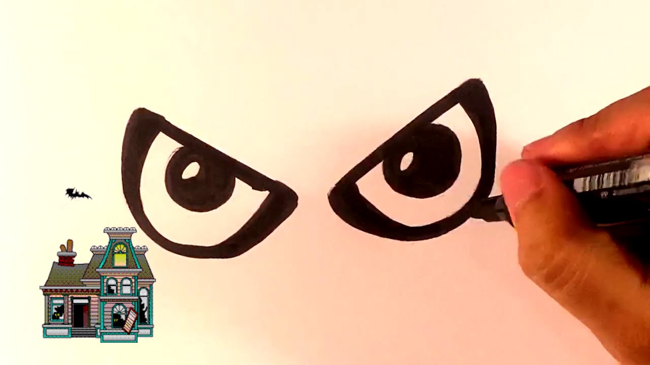 How to Draw Scary Creepy Eye - Halloween Drawings 