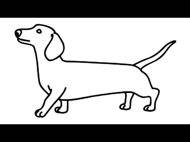 how to draw cute daschund dog drawing and painting puppy dog very easy drawings colour cute drawing 