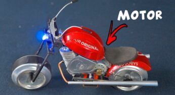Making an Amazing Mini Motorcycle with DC Motor and Soda Cans