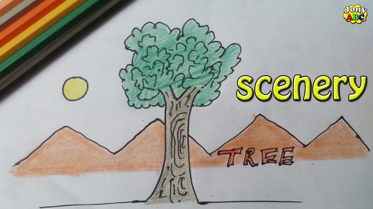 Beautiful easy and simple drawing scenery for beginners| How to draw easy scenery 