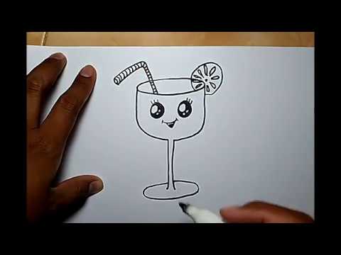 How to Draw KAWAII Lemon Tea 