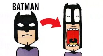Very easy！Funny & Surprise trick drawing using Folding paper – BATMAN & IRON MAN
