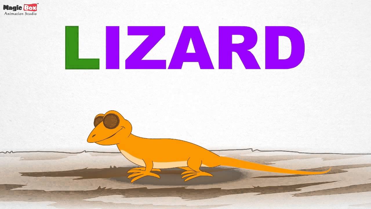 Lizard - Reptiles - Pre School - Learn Spelling Videos For Kids 