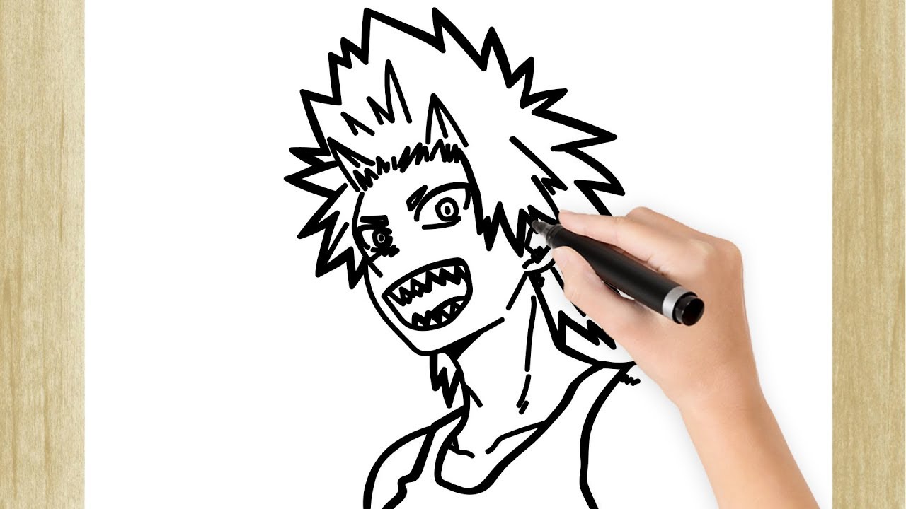 COMO DESENHAR O KIRISHIMA DE MY HERO ACADEMIA 