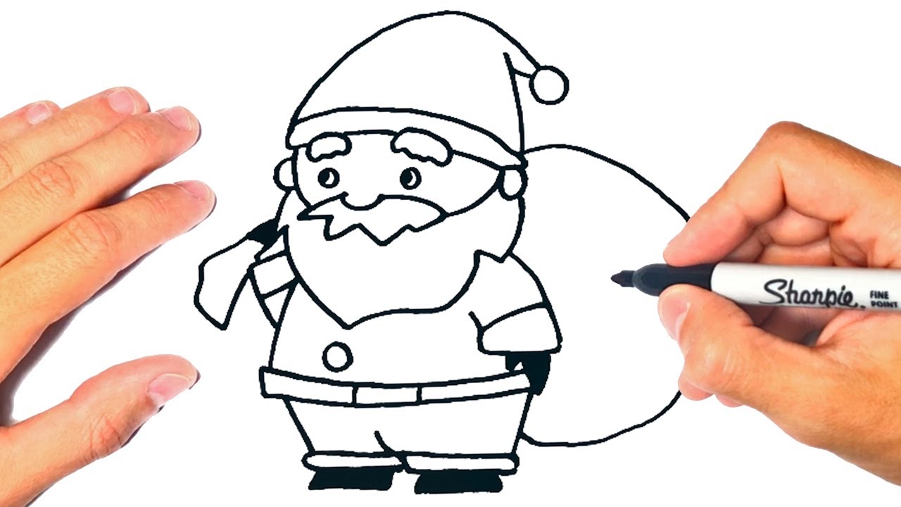 Como dibujar a Papa Noel o Santa Claus 