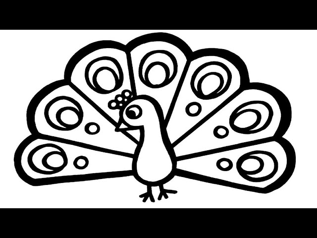 how to draw peacock drawing and painting rainbow colour easy drawing colouring animals drawing birds 