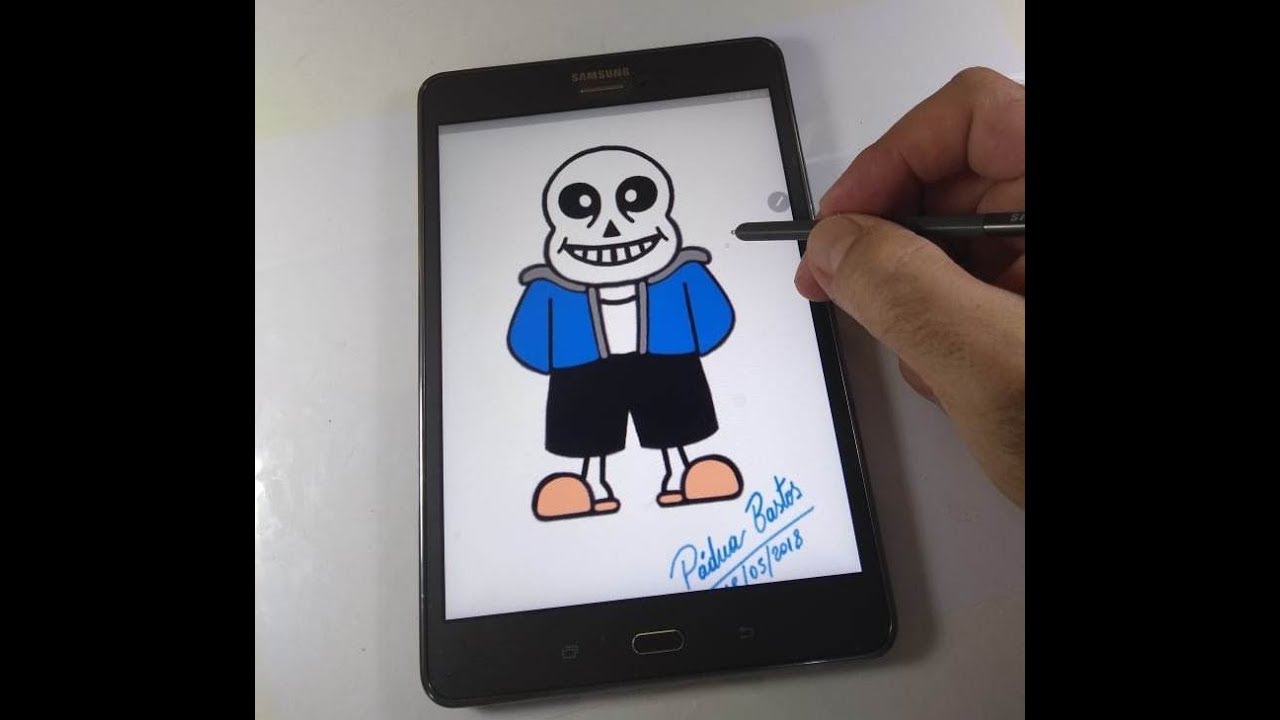 DESENHANDO NO TABLET - Sans de Undertale 