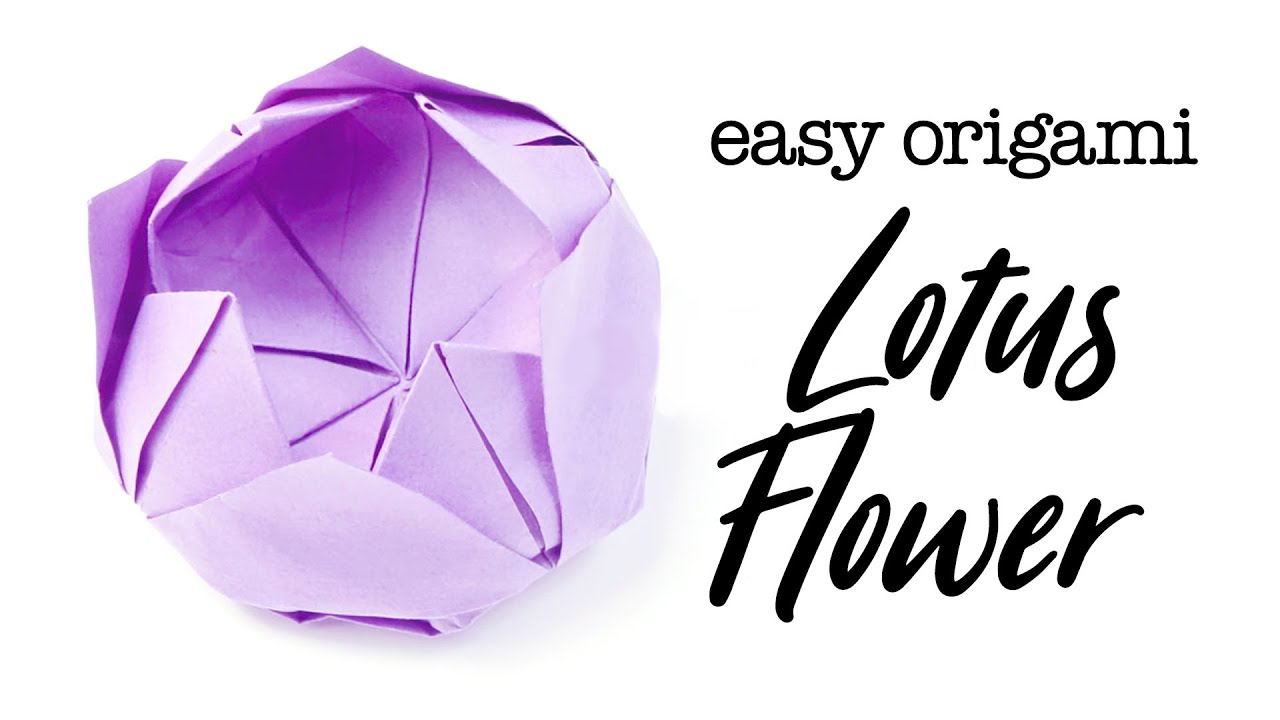 Easy Origami Lotus Flower Tutorial - DIY - Paper Kawaii 
