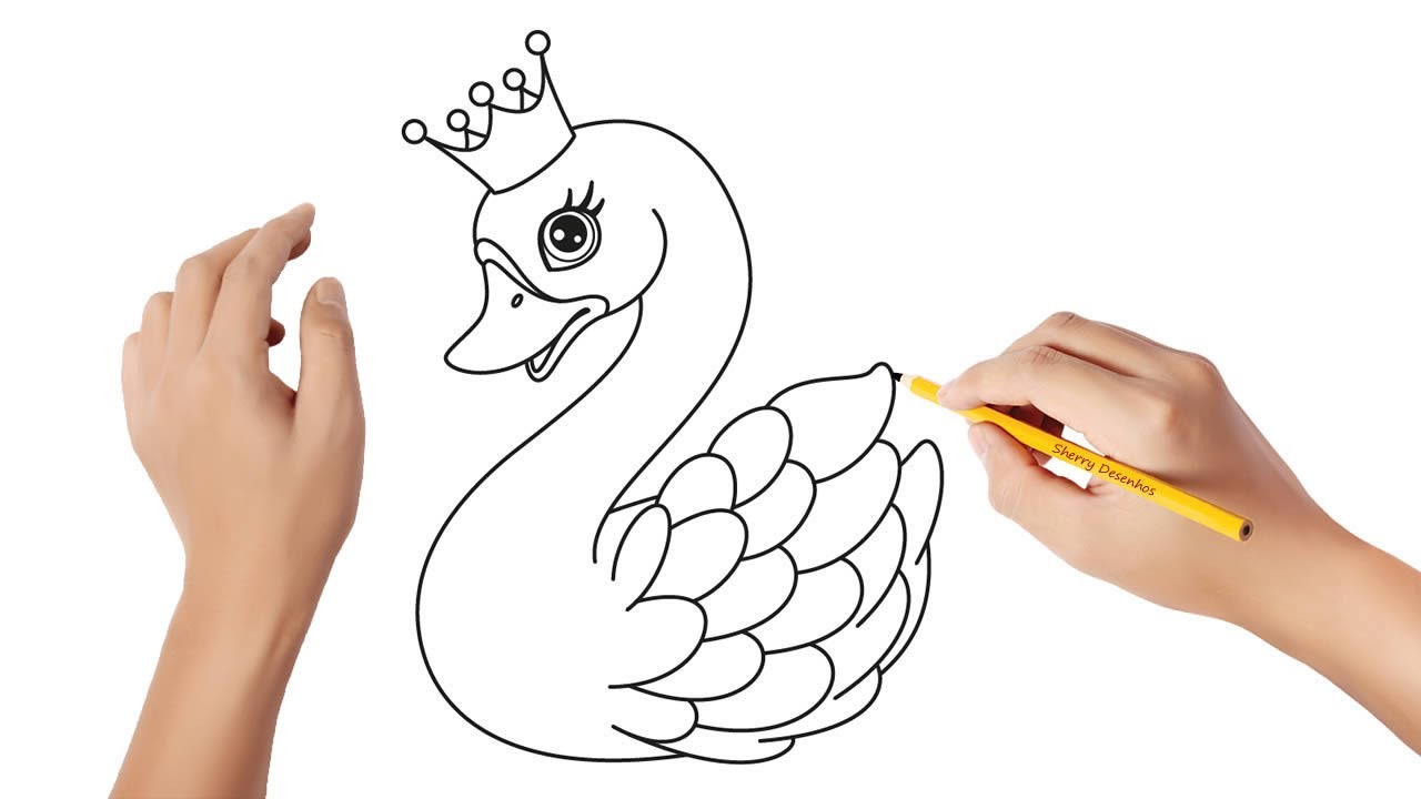 Como desenhar uma princesa cisne 