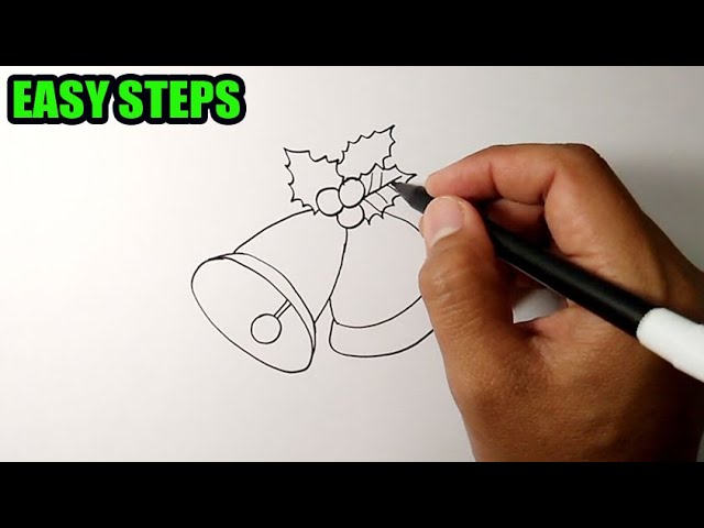 How to draw Christmas bells step by step | Simple Drawing 