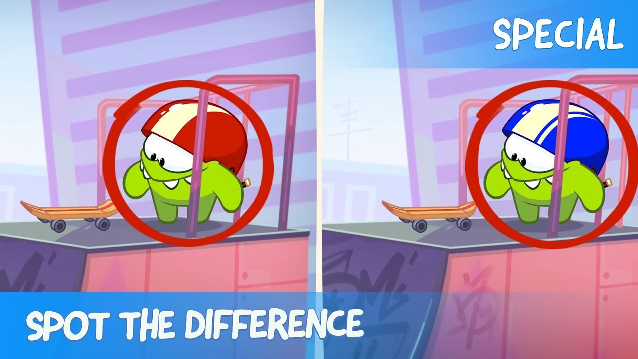 Spot the Difference Ep. 27 - Om Nom Stories: Skateboarding 