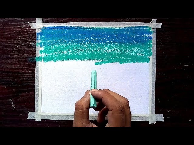 How to Draw Urban sunset scenery drawing with oil pastels 