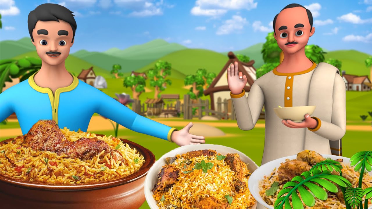 লোভী বিরিয়ানি বিক্রেতা বাংলা গল্প | Greedy Biryani Seller Bangla Story | 3D Animated Short Stories 