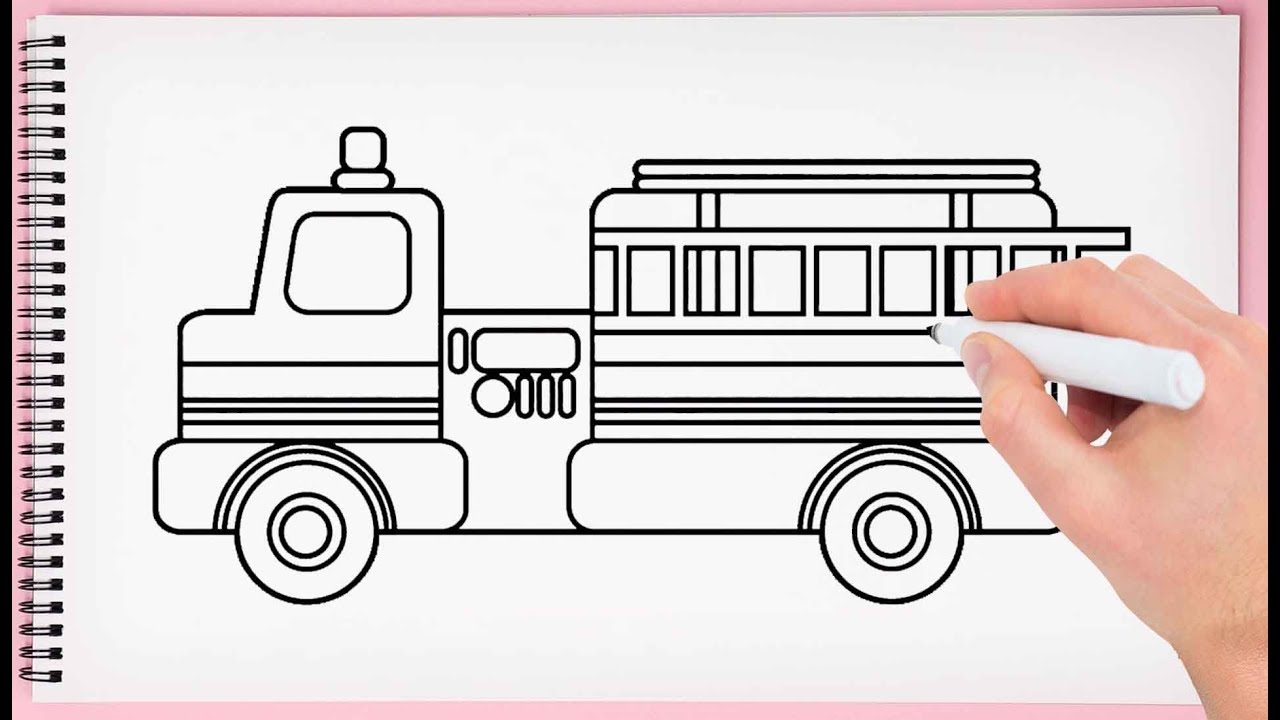 How to Draw Fire Truck Easy Learn Drawing Fire Truck Very Simple and Step by Step 