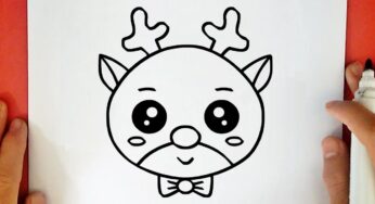 COMMENT DESSINER UN RENNE DE NOËL KAWAII