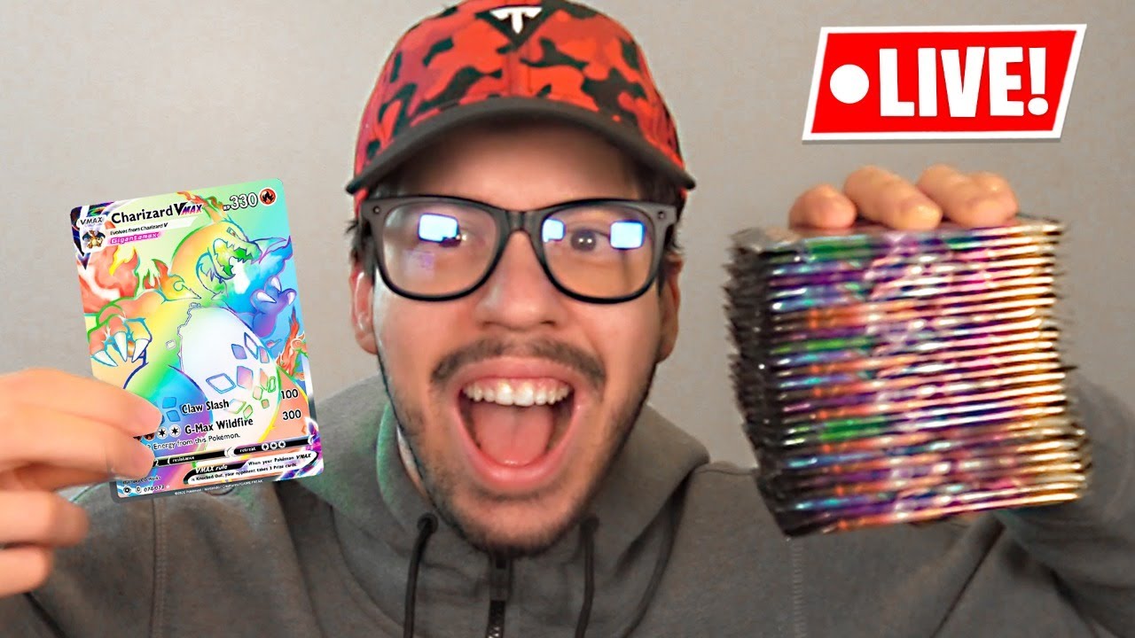 Opening 200 Pokemon Packs for Charizard! (Live Stream) 