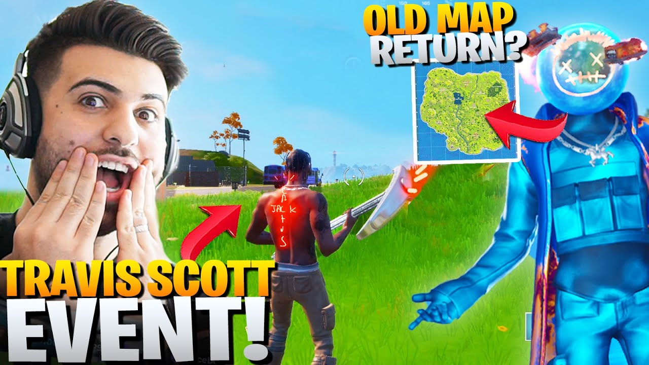 EVERYTHING In The Travis Scott EVENT! *OLD MAP* Returning? - Fortnite Battle Royale Skin Gameplay 