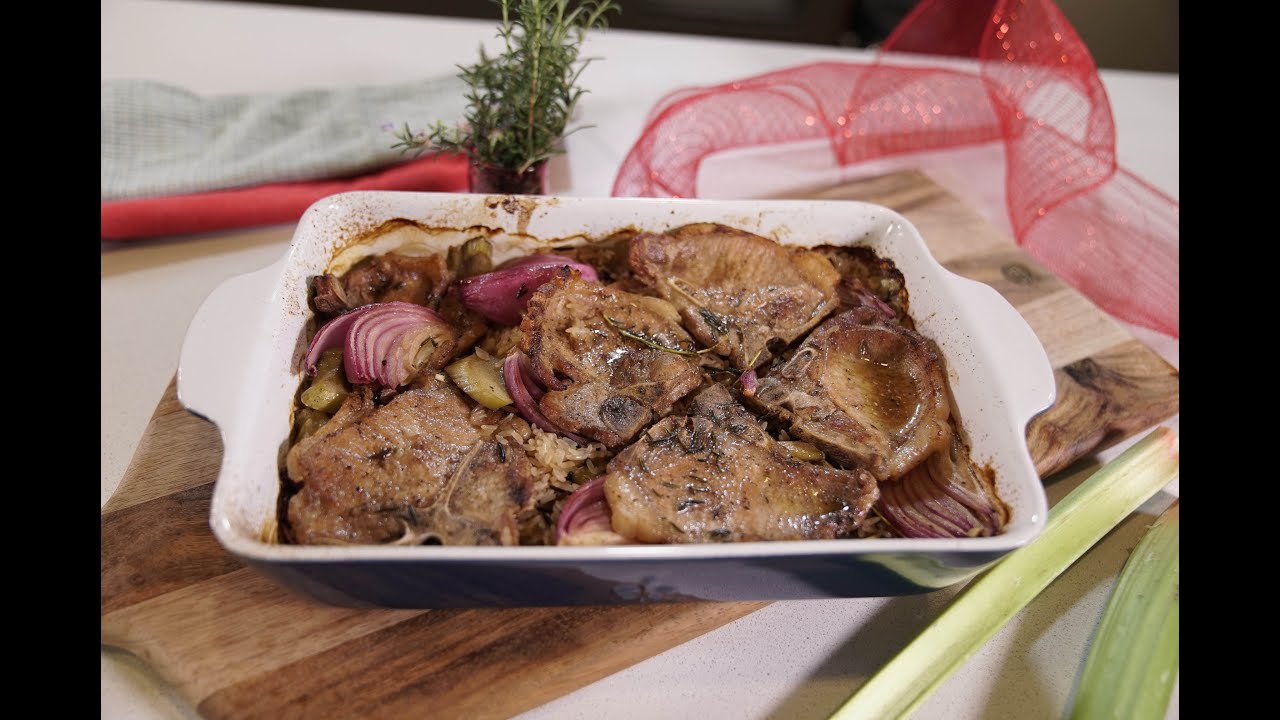 Chuletas de puerco con arroz - Cocina con Conexión - Sonia Ortiz con Juan Farré 