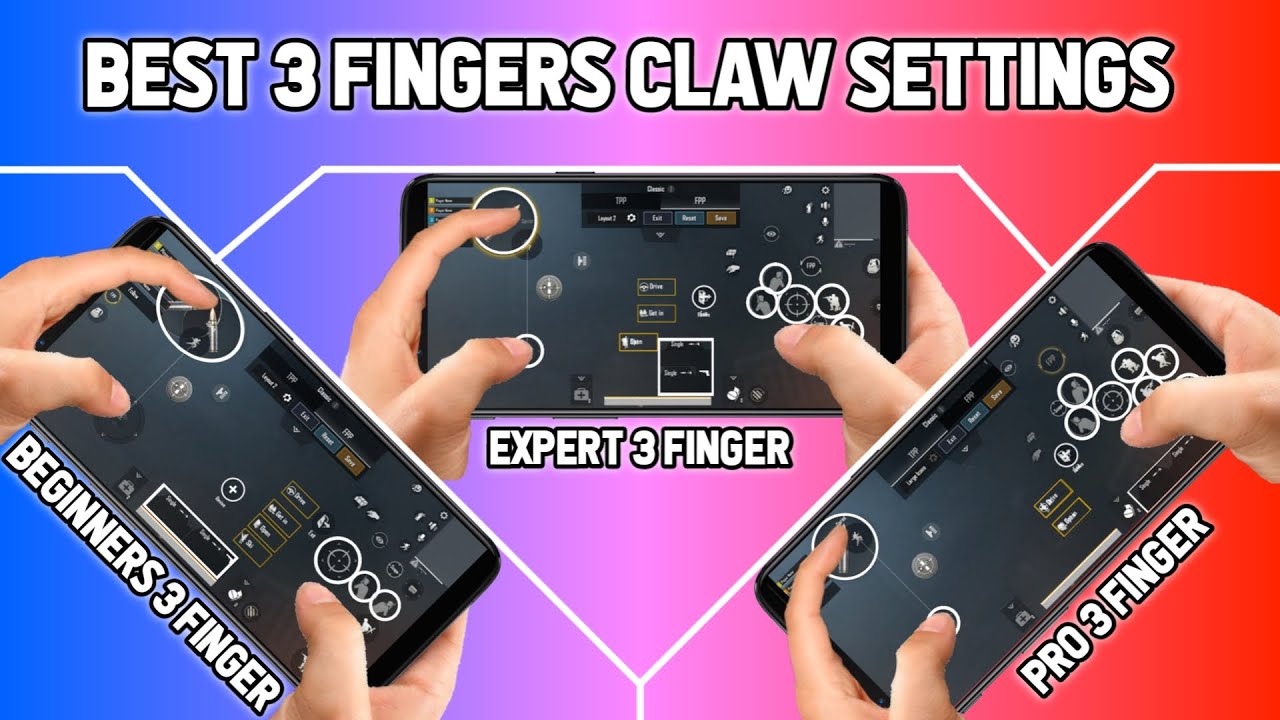 BEST 3 FINGERS CLAW SETTINGS PUBG MOBILE | BEGINNER to EXPERT to PRO 