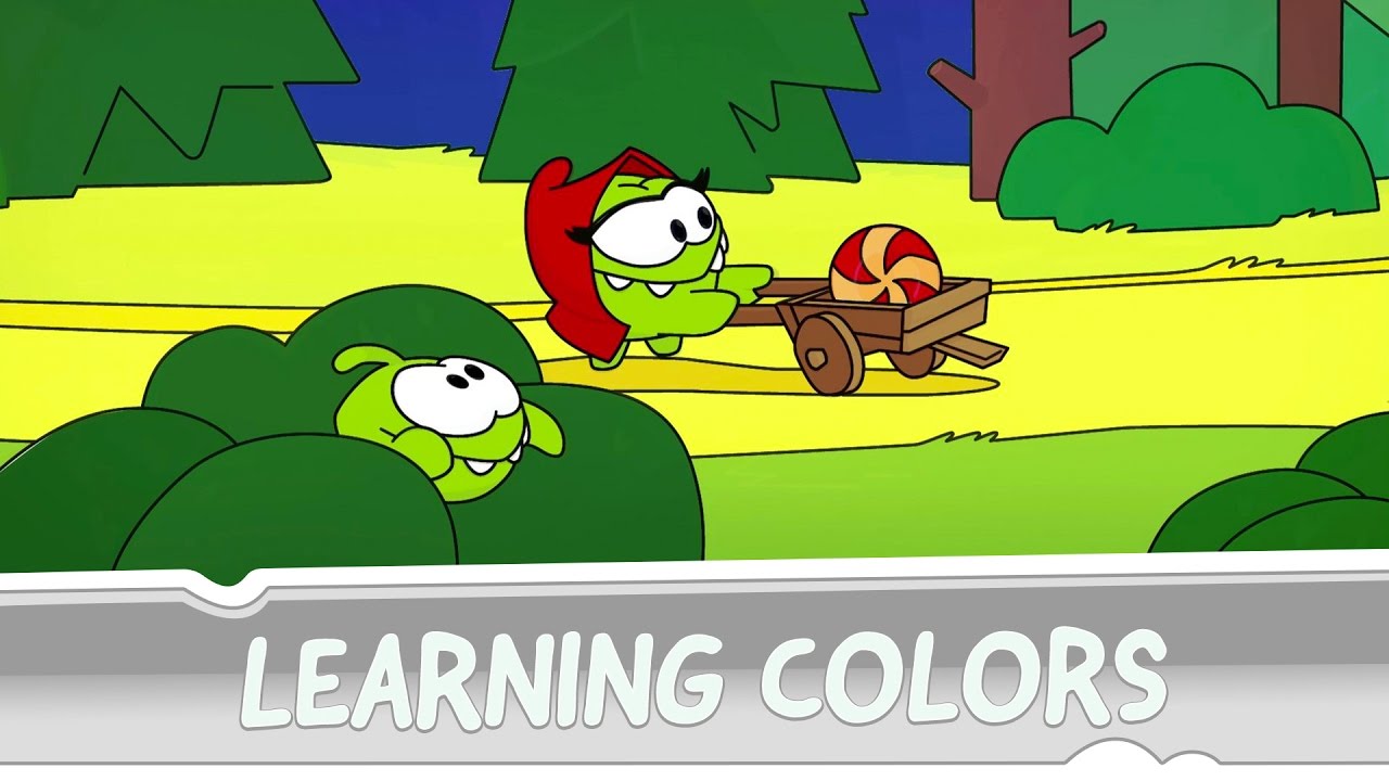 Learning Colors with Om Nom - Little Red Ridding Hood 