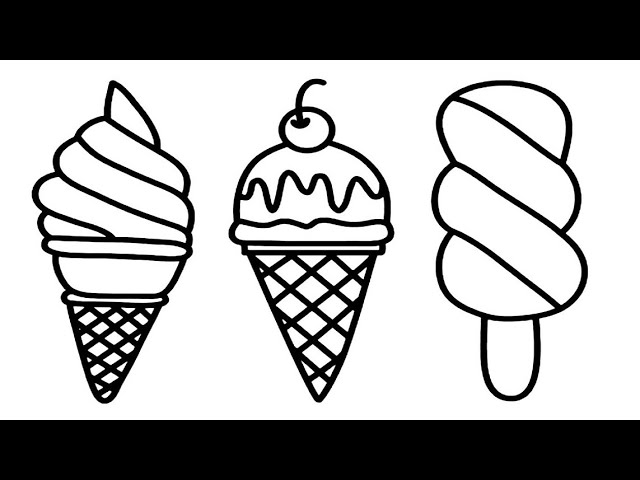 How To Draw Cute Ice Cream Drawing And Painting Rainbow Colour Very Easy Drawings Cute Drawings Tips