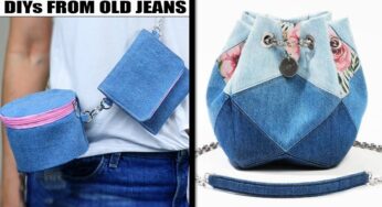 ADORE DIY WOMAN BAG ~ Old Jeans Recycle For Awesome Purse